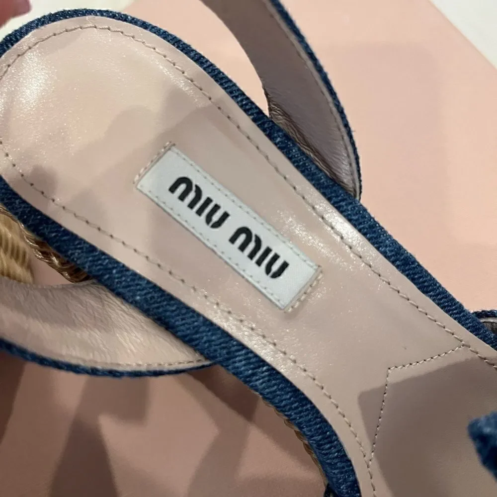 Miu miu denim sandals